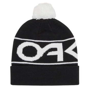 Čepice Oakley Factory Cuff Beanie Black/White Logo