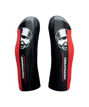 Chrániče holení Energiapura Carbon Pro Black/White Skull/Red - 2024/25