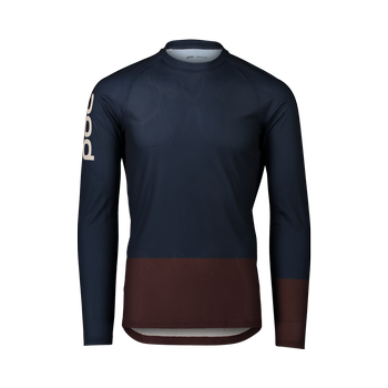 Cyklistický dres POC MTB Pure LS Jersey Turmaline Navy/Axinite Brown - 2022