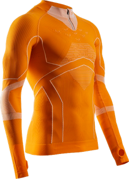 Funkční triko X-bionic Energy Accumulator Light Shirt LS 1/2 Zip Men Blazing Orange/Arctic White - 2024/25