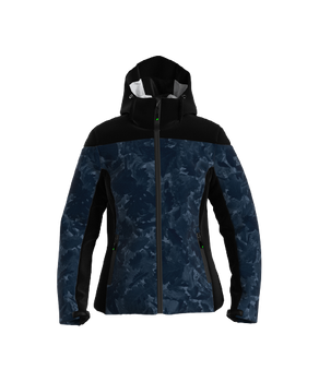 Lyžařská bunda ENERGIAPURA Jacket With Hood Flond Camouflage Leaves Lady Blue - 2023/24