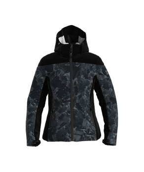 Lyžařská bunda ENERGIAPURA Jacket With Hood Flond Camouflage Leaves Lady Grey / Black - 2023/24