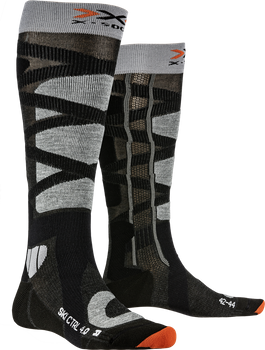 Lyžařské ponožky X-Socks Ski Control 4.0 Anthracite Melange/Stone Grey Melange - 2024/25