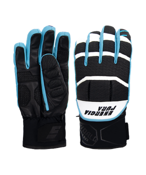 Lyžařské rukavice Energiapura Warrior Black/White/Turquoise - 2024/25