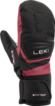 Lyžařské rukavice LEKI Griffin 3D Mitt Junior Black/Rose - 2024/25