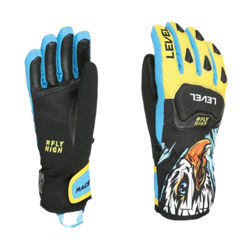 Lyžařské rukavice Level Race JR Yellow-Blue - 2024/25
