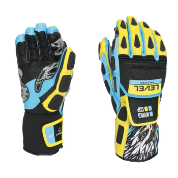Lyžařské rukavice Level Worldcup CF Yellow/Blue 2024/25