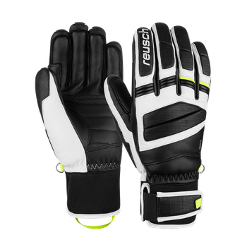 Lyžařské rukavice Reusch Master Pro Black/White/Safety Yellow - 2024/25