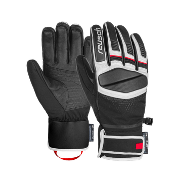 Lyžařské rukavice Reusch Mastery Black/White/Fire Red - 2024/25