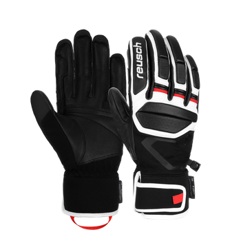 Lyžařské rukavice Reusch Pro RC Black/White/Fire Red - 2024/25