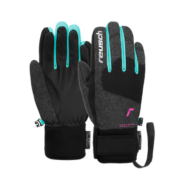 Lyžařské rukavice Reusch Simon R-TEX XT Junior Black Melange/Bachelor Button/Knockout Pink - 2024/25