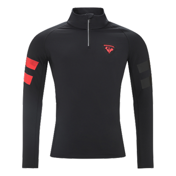 Mikina ROSSIGNOL Classique Hero 1/2 Zip Black/Red - 2022/23