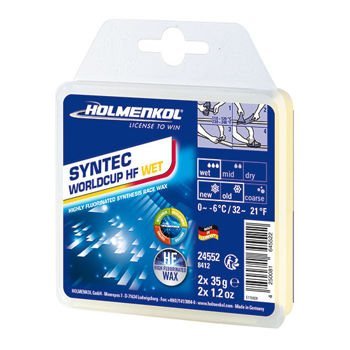 Sjezdový vosk HOLMENKOL Syntec Worldcup HF Wet  2x35g