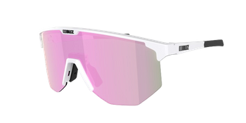 Sluneční brýle BLIZ Hero White Matt Frame/Brown with Pink Lenses