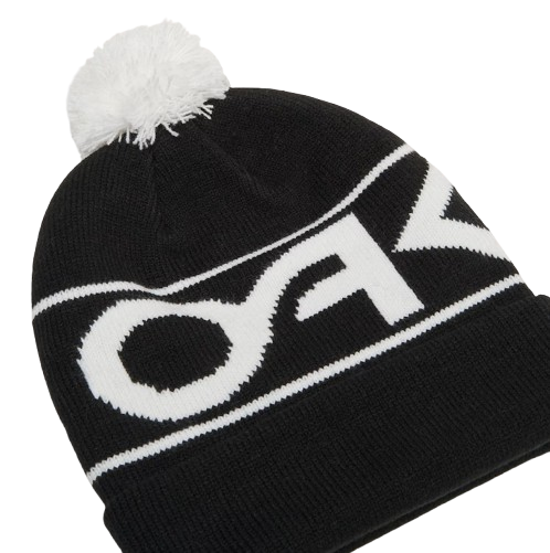 Čepice Oakley Factory Cuff Beanie Black/White Logo