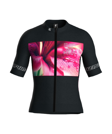 Cyklistický dres Energiapura T-Shirt Full Zip Life Lily Black/Ragl Alexander - 2023