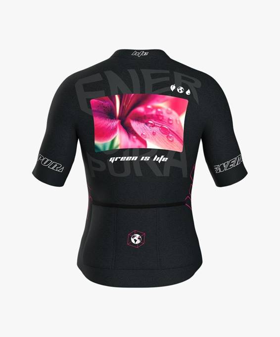 Cyklistický dres Energiapura T-Shirt Full Zip Life Lily Black/Ragl Alexander - 2023