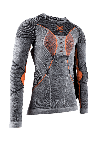 Funkční triko X-bionic Merino Shirt LG SL Men Black/Grey/Orange - 2023/24