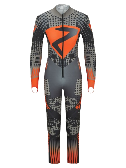 Lyžařská kombinéza Ziener RCE Racesuit Black Foggy Print Orange Pop - 2024/25