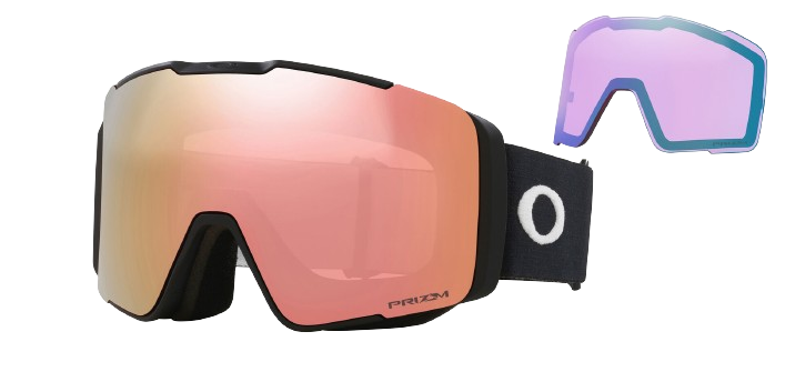 Lyžařské brýle Oakley Line Miner Pro M Matte Black Prizm Rose Gold + náhradní zorníky Prizm Iced - 2024/25