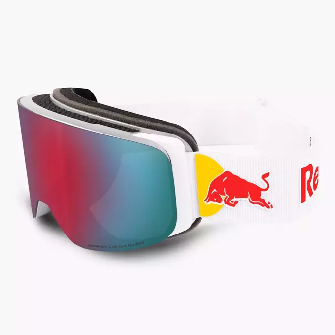 Lyžařské brýle RED BULL SPECT Magnetronslick-004 Shiny Silver/ Red Blue Mirror - 2022/23