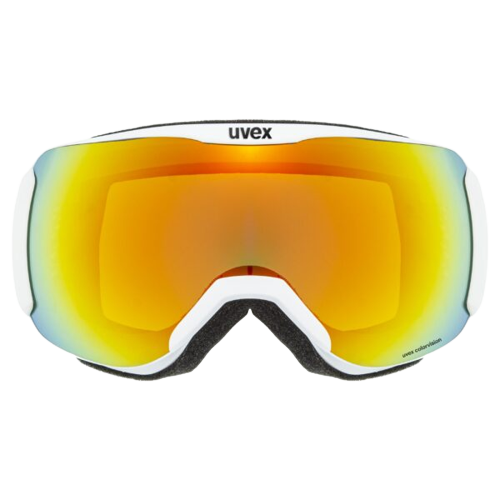 Lyžařské brýle Uvex Downhill 2100 CV White Matt SL Orange-Green - 2023/24