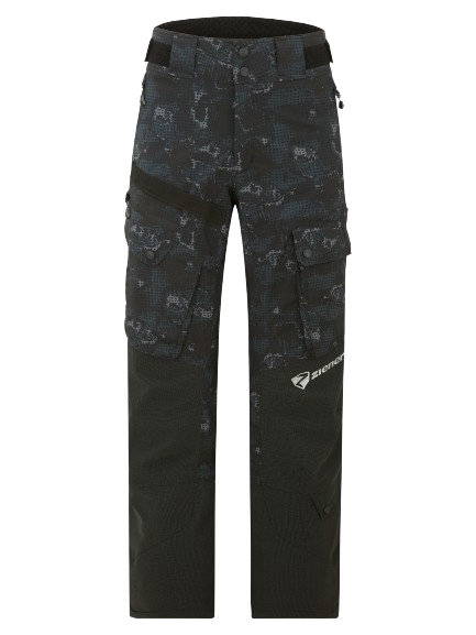 Lyžařské kalhoty Ziener RCE Coach Unisex Pants Black Foggy Print - 2024/25