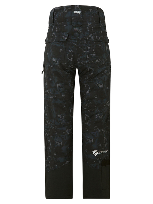 Lyžařské kalhoty Ziener RCE Coach Unisex Pants Black Foggy Print - 2024/25