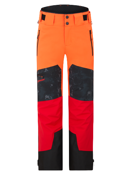 Lyžařské kalhoty Ziener Tewes Full-Zip Junior Teamwear Red Orange Pop - 2024/25