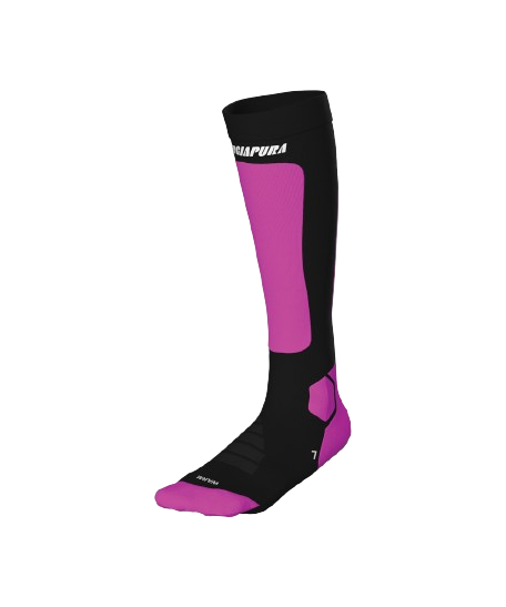 Lyžařské ponožky Energiapura Heat Merino Socks Fluo Fuxia/Black - 2024/25