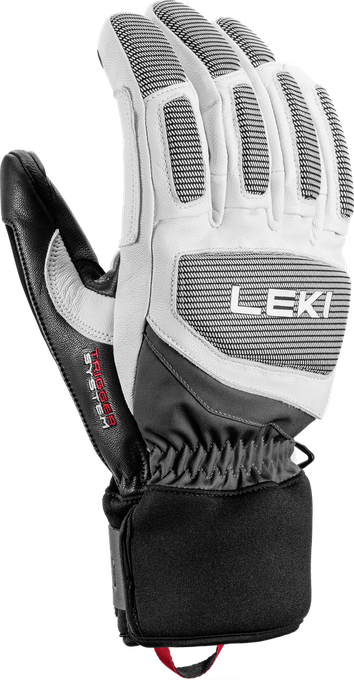 Lyžařské rukavice LEKI Griffin Pro 3D White/Black - 2023/24