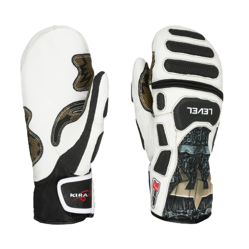 Lyžařské rukavice Level SQ CF Mitt Black/White - 2024/25