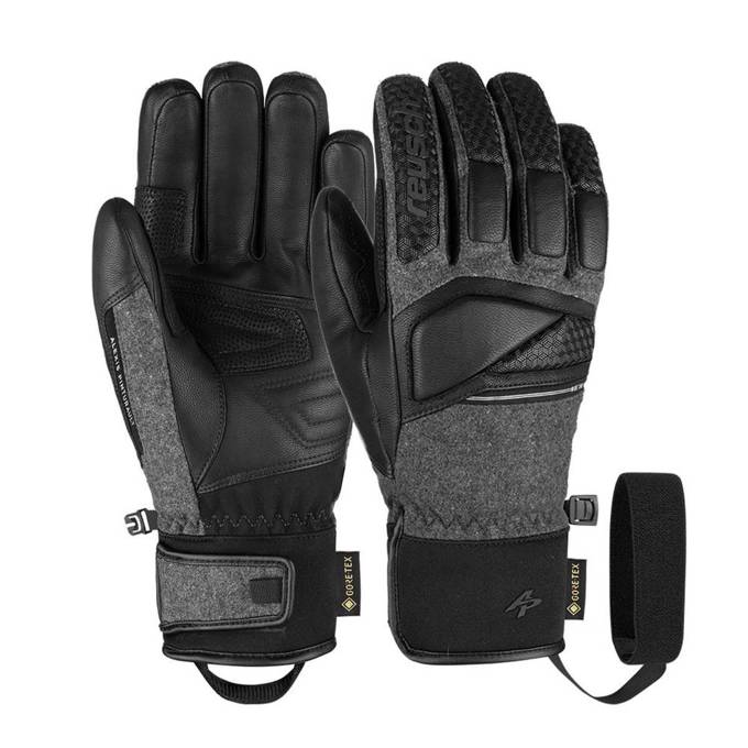 Lyžařské rukavice REUSCH Alexis Pinturault GTX + Gore Grip Technology Black/Grey Alpine Melange - 2022/23