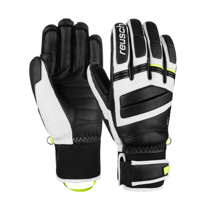 Lyžařské rukavice Reusch Master Pro Black/White/Safety Yellow - 2024/25