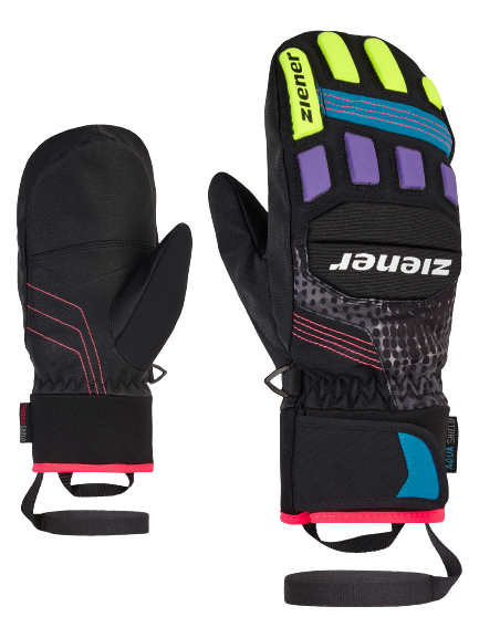 Lyžařské rukavice Ziener Lauron AS PR Mitten Junior Glove Junior Multicolor Print - 2023/24