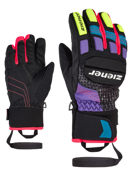 Lyžařské rukavice Ziener Luro AS PR Junior Glove Junior Multicolor Print - 2023/24