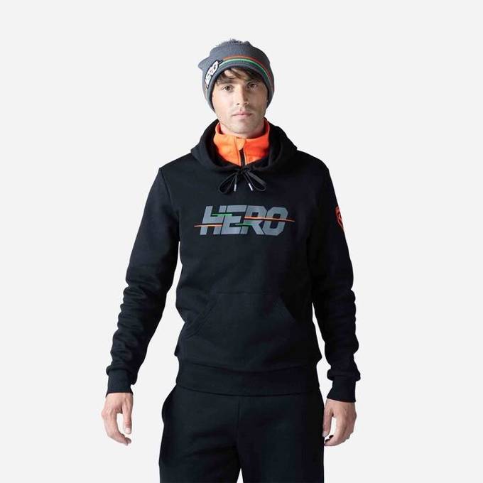 Mikina Rossignol Hero Hoodie Black - 2023/24