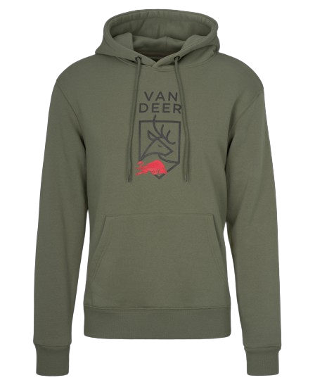 Mikina s kapucí Van Deer Logo Hoodie Khaki - 2024/25