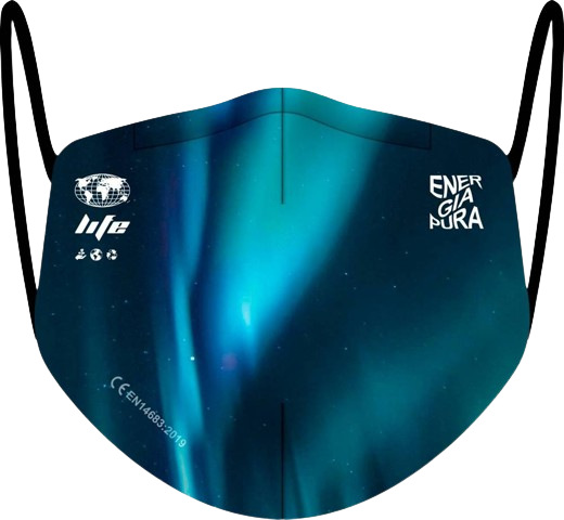 Ochranná maska ENERGIAPURA Safe Mask Aurora Blue - 2022/23