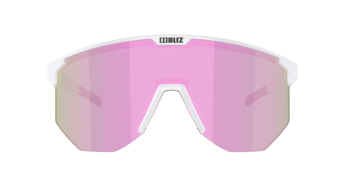 Sluneční brýle BLIZ Hero White Matt Frame/Brown with Pink Lenses