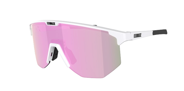 Sluneční brýle BLIZ Hero White Matt Frame/Brown with Pink Lenses