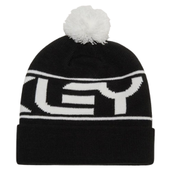 Čepice Oakley Factory Cuff Beanie Black/White Logo