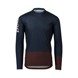 Cyklistický dres POC MTB Pure LS Jersey Turmaline Navy/Axinite Brown - 2022