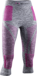 Funkční kalhoty X-bionic Energy Accumulator 4.0 Pants 3/4 Women Grey Melange/pink - 2023/24