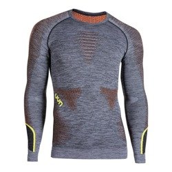 Funkční triko UYN Men Ambityon Long Sleeves  Black Melange/Orange/Yellow - 2022/23