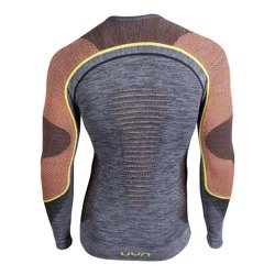 Funkční triko UYN Men Ambityon Long Sleeves  Black Melange/Orange/Yellow - 2022/23