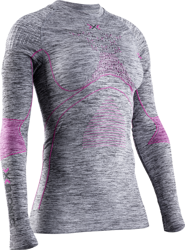 Funkční triko X-bionic Energy Accumulator 4.0 Shirt Round Neck LG SL Women Grey Melange/pink - 2023/24