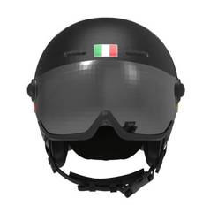 Lyžařská helma BRIKO Teide Visor Italia FISI Matt Black/White - 2022/23 