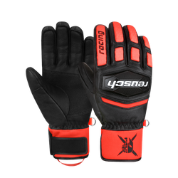 Lyžařské rukavice Reusch Worldcup Warrior Team Black/Fluo Red - 2024/25