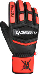 Lyžařské rukavice Reusch Worldcup Warrior Team Black/Fluo Red - 2024/25